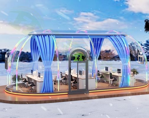 acheter Tente de coupole d'hôtel maisons modulaires préfabriquées écran solaire double bulle polycarbonate tente de coupole online manufacture