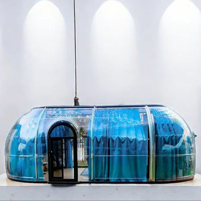 acheter 18 - 20 personnes maisons préfabriquées résistant au vent ovale extra grand dôme de jardin maison online manufacture