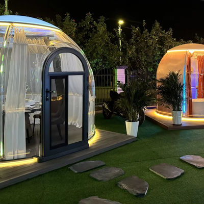 acheter Vente à chaud Nouveau design PC Dome Hôtel Tente de dôme en polycarbonate Maison de dôme préfabriquée modulaire online manufacture