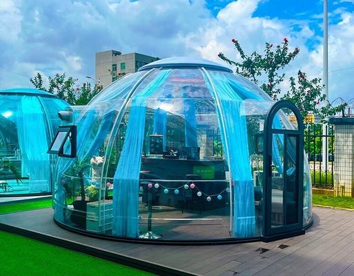 acheter Tente de villégiature transparente à double dôme maison extérieure glamping polycarbonate dôme tente online manufacture