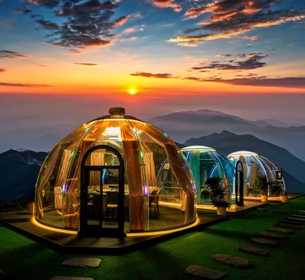acheter Maison à bulles de design moderne romantique Tente à dôme PC pour loisirs commerciaux en plein air Assemblée Café Maison à dôme pour hôtels online manufacture
