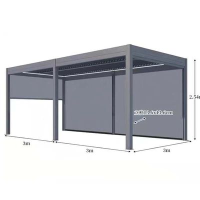 acheter Louvre électrique en alliage d'aluminium Pavillon tournant pour rideaux roulants étanches Ombrage soleil dans la cour extérieure de la villa online manufacture