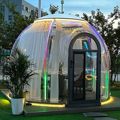 9.6M2 salle à manger Tente à bulles Polycarbonate Aluminium Salle de jardin maison préfabriquée