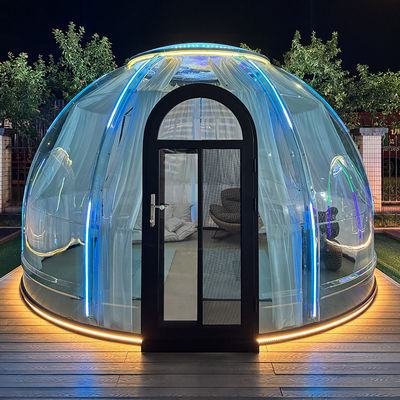 Maison complète Maison à bulles étoilées avec un ordinateur transparent Salle solaire Maison à bulles dôme