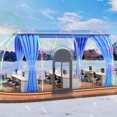 Luxe 15,2m2 salle à manger étoile salle de tente à bulles Dôme extérieur salle de jardin préfabriquée