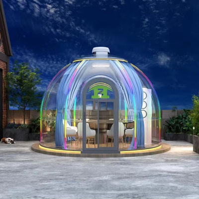 Tente de glamping à dôme sûr ignifuge Tente à bulles transparente gonflable