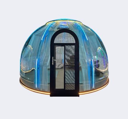 Hôtel de luxe imperméable à l'eau transparent Polycarbonate Dome Tente Salle à bulles Maison à bulles