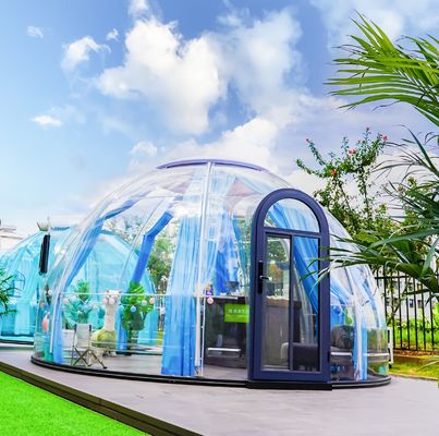 Polycarbonate imperméable à l'eau Tente de glamping transparente de luxe Dôme à bulles maison accessoire de glamping