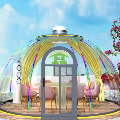 Vente à chaud à l' extérieur en forme de dôme de style moderne Mobile Starry Bubble House Green PC Steel Container Houses Villa Hotel Park