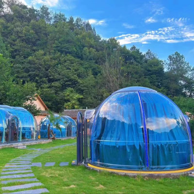 Tente à dôme rigide PC à la mode Tente à bulles de cabine d'étoile extérieure pour le camping de restaurant Fabriquée en matériau de conteneur durable