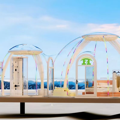 4 saisons préfabriqué PC Hôtel maison maison tente Glamping Resort Tentes Dôme maison avec salle de bain