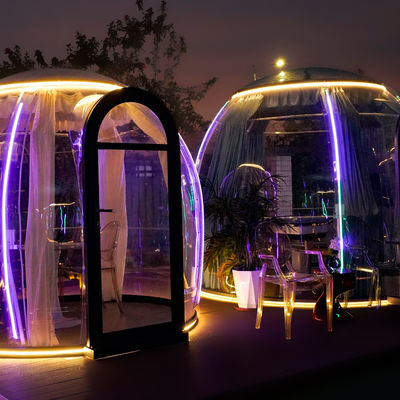 Personnalisé 2.4M Full 360° Transparence Polycarbonate maison à bulles Tente à dôme transparent