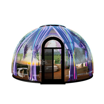 Explorez l'extérieur avec PC Star Room Mobile Scenic Area Camping Tente sphérique Villa extérieure Famille d'accueil Maison à bulles 3,8m