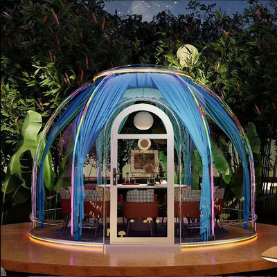 Dôme de bulle portable pour camping en plein air avec matériau PC transparent et conception du ciel étoilé
