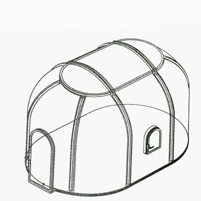3 - 4 personnes Tente à bulles en polycarbonate