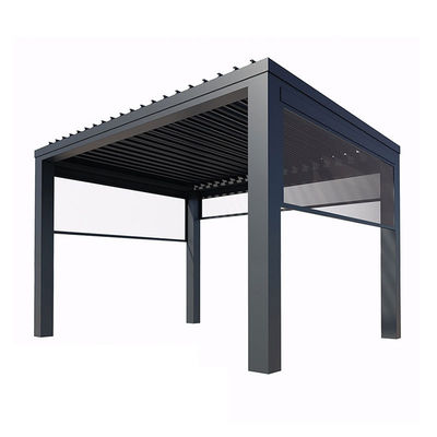 Cour extérieure renversée Louver Arbor jardin villa haut de gamme au parapet électrique aluminium alliage pavillon
