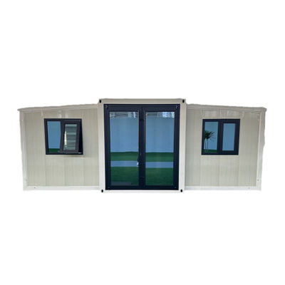 Maison de conteneurs à double aile Boîte d'expansion 20 40 pieds Maison mobile personnalisable avec cuisine et salle de bain pliables