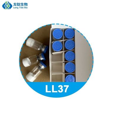 Peptides Ll37 de haute pureté 5 mg 10 mg Vial Peptide brut Ll37 Peptides lyophilisés adaptés à l' adulte